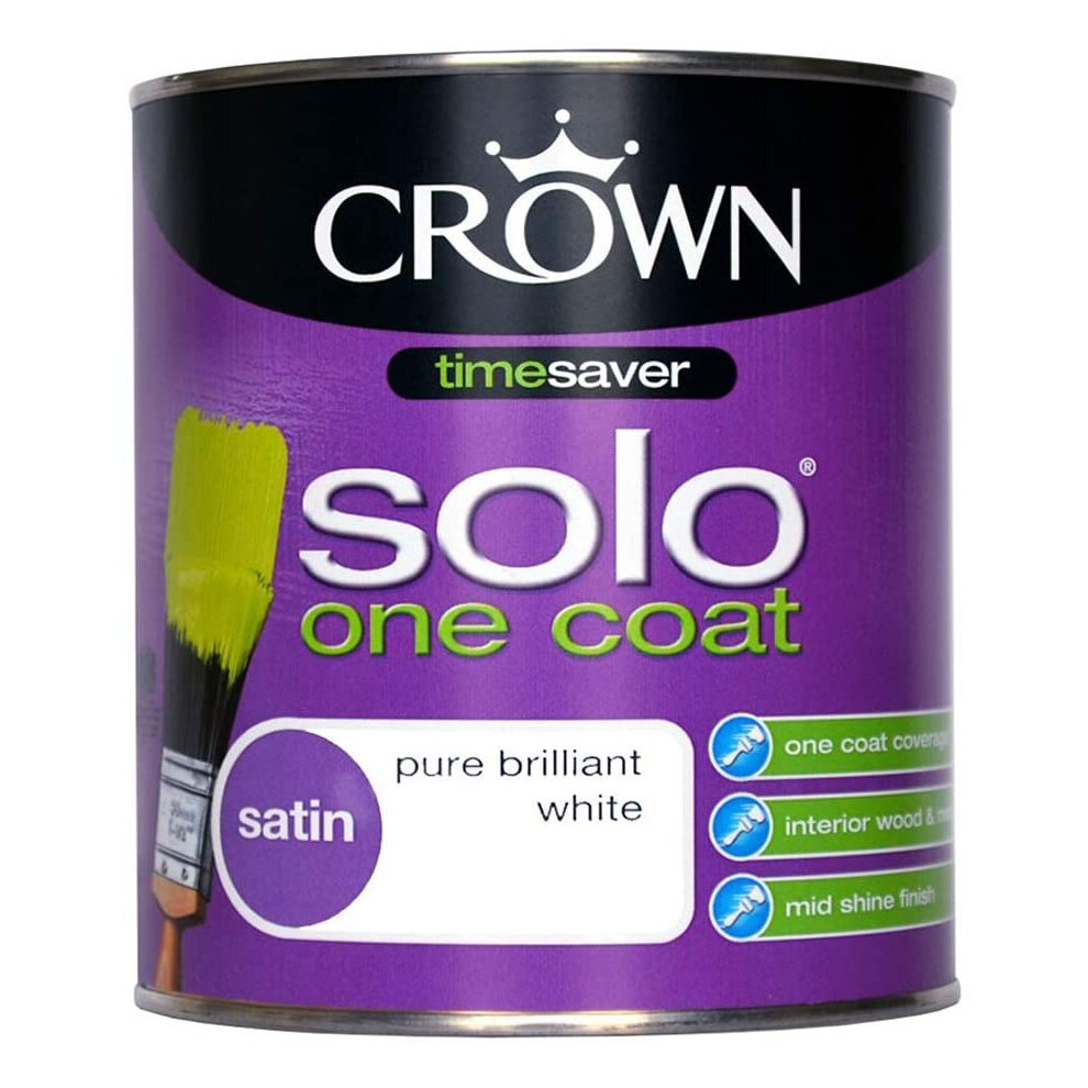 Crown 2.5L - Solo One Coat Satin Pure Brilliant White