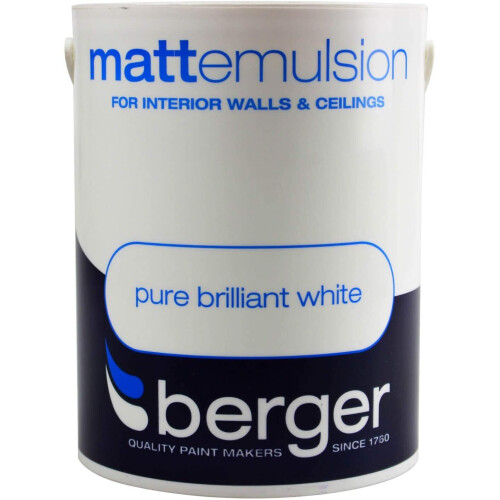 Berger Vinyl Matt 5L - Pure Brilliant White