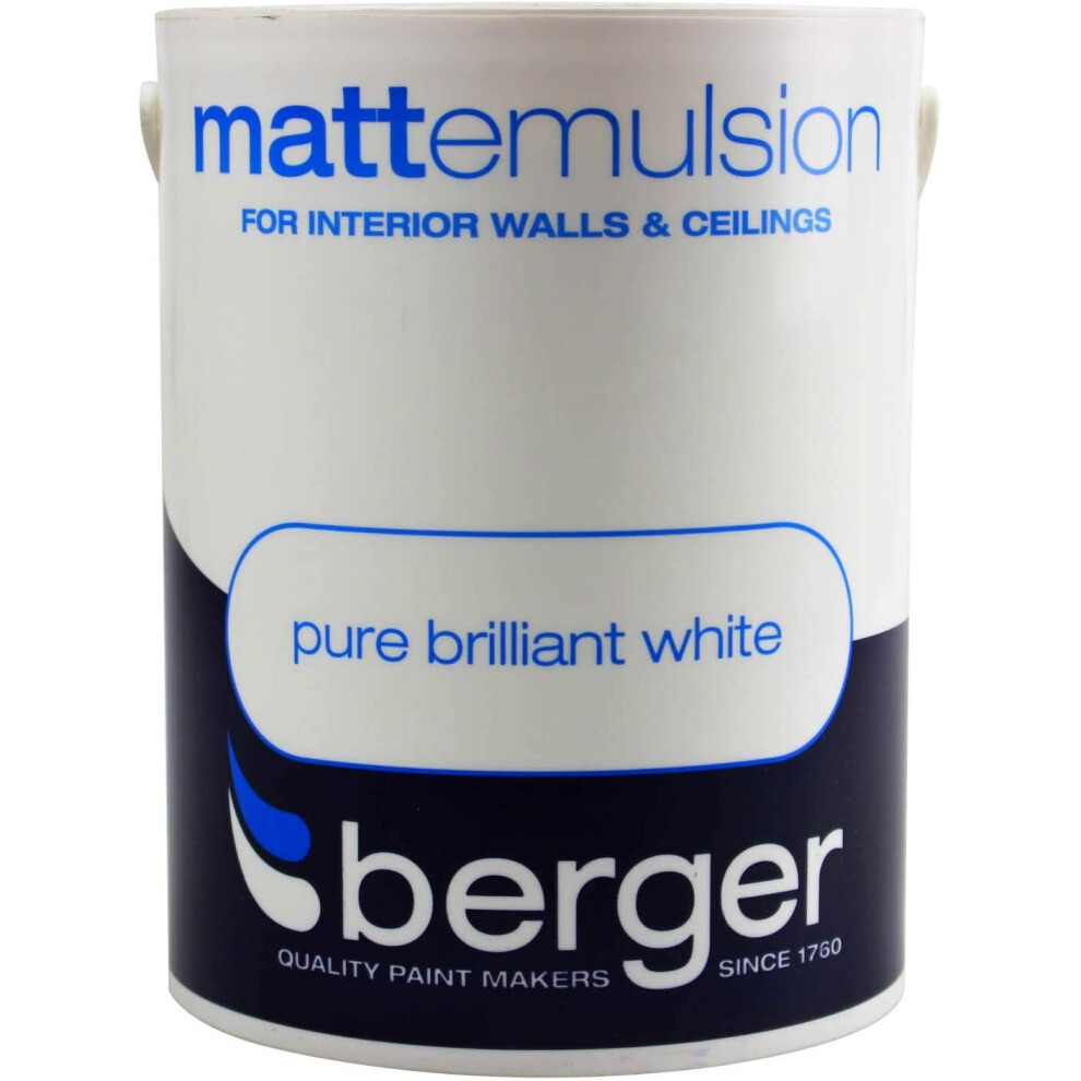 Berger Vinyl Matt 5L - Pure Brilliant White