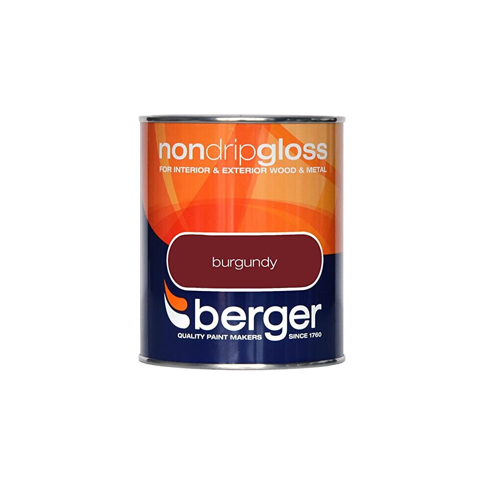 Berger Non Drip Gloss 750ml Burgundy