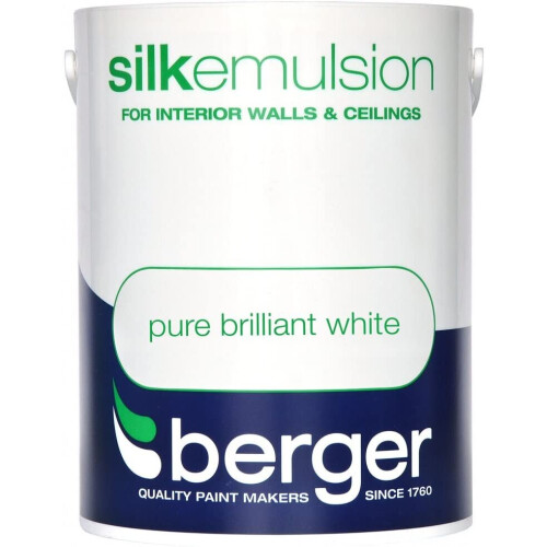 Berger Vinyl Silk 5L Pure Brilliant White