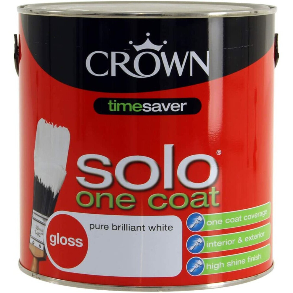 Crown 2.5L - Solo One Coat Gloss Pure Brilliant White