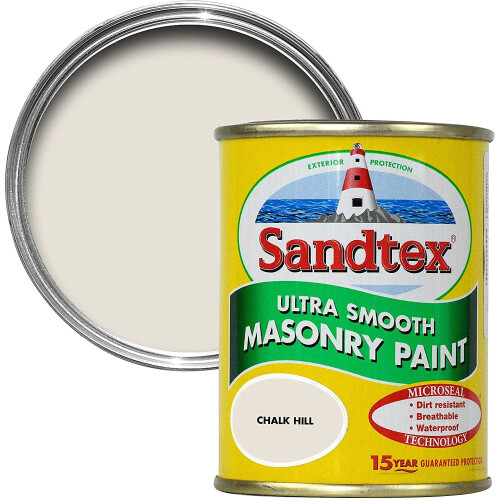 Sandtex Sandtex 150ml Tester Smooth Masonry Paint Chalk Hill