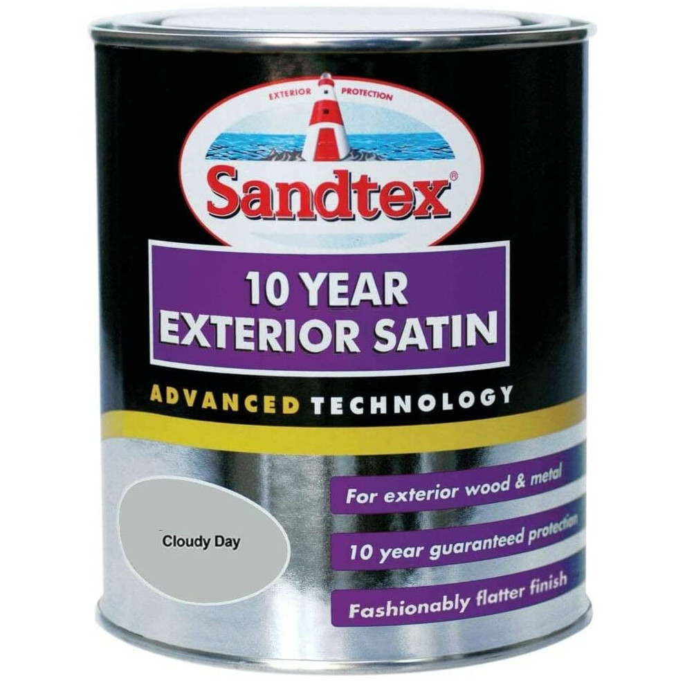 Sandtex 10 Year Exterior Satin Cloudy Day 750Ml