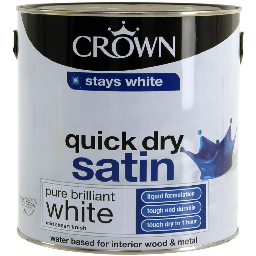 Crown 2.5L - Quick Dry Satin Pure Brilliant White