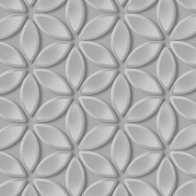 Juniper Geometric Petals Wallpaper Grey/Silver Debona 6160