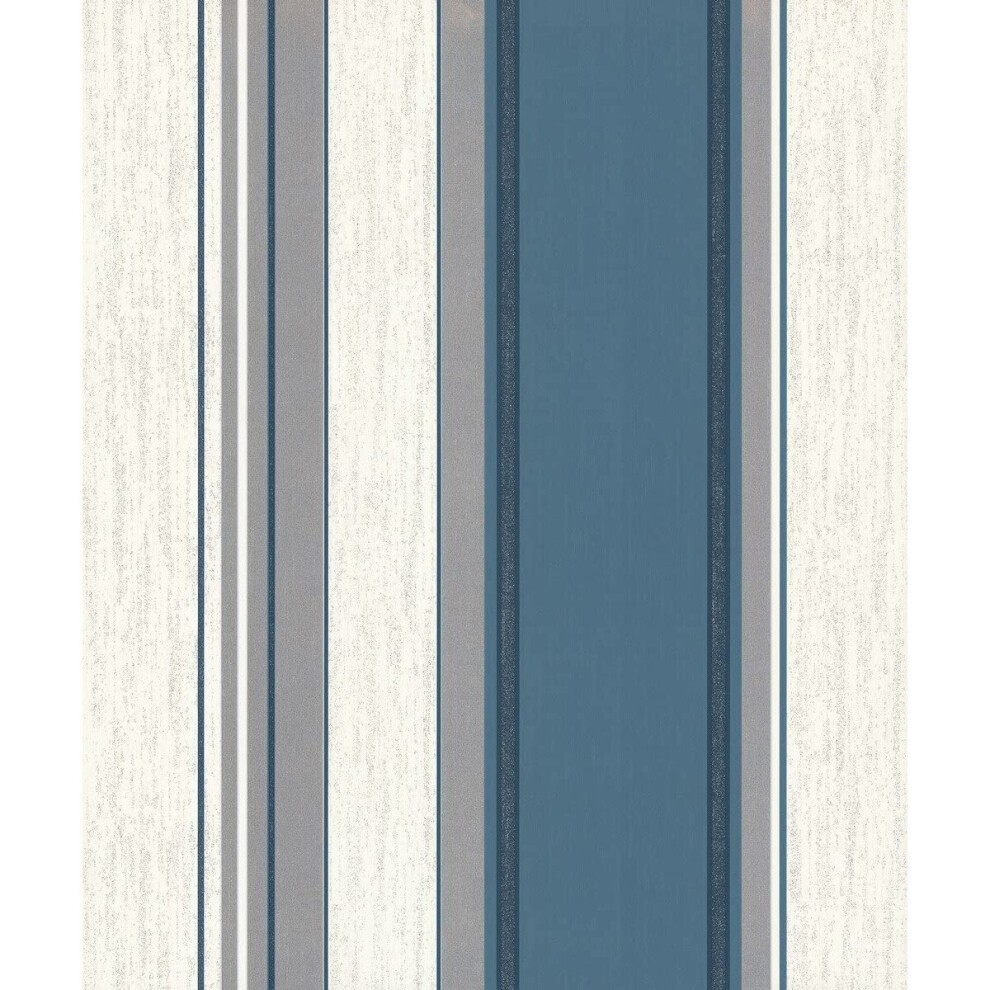 Teal/Silver Glitter - M0801 - Synergy - Stripe - Vymura Wallpaper