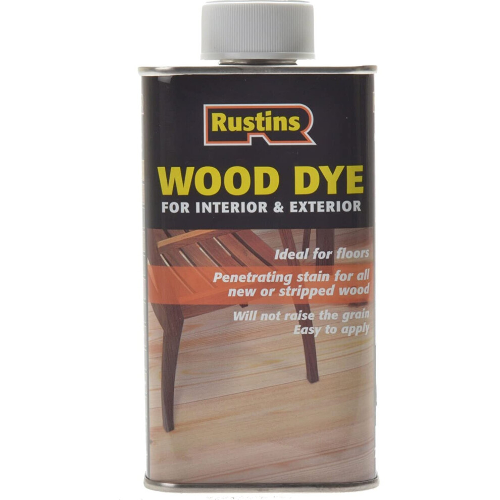 Rustins Interior & Exterior Wood Dye 250ml Brown Mahogany