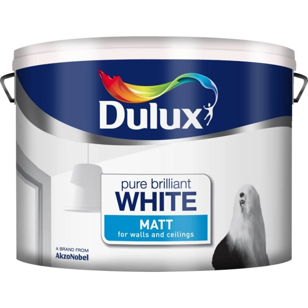 Dulux 10L - Matt Pure Brilliant White