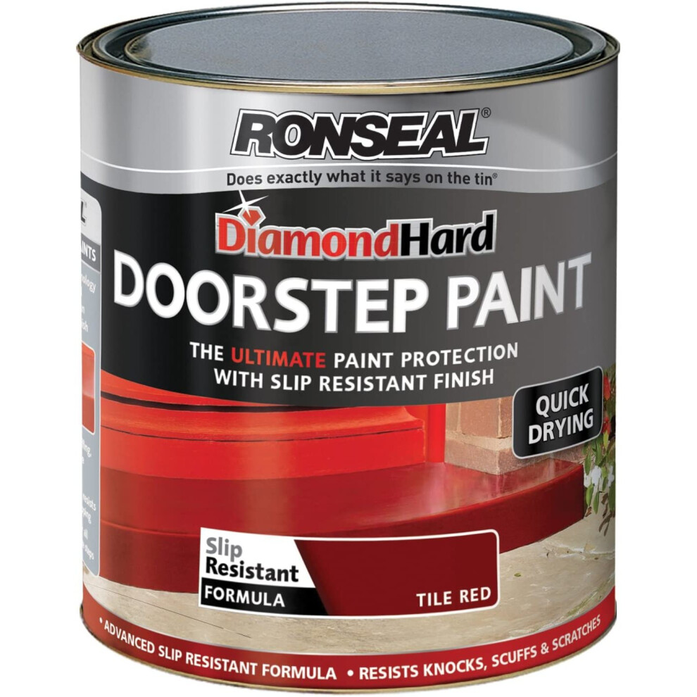 Ronseal Diamond Hard Doorstep Paint Tile Red 750ml