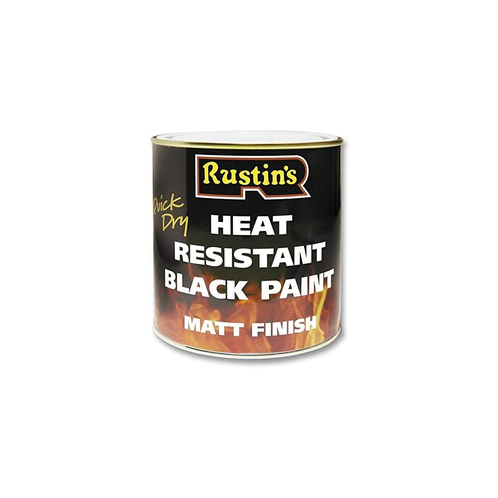 Rustins Heat Resistant Black Paint 250ml