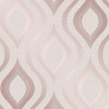 Fine Décor FD42206 Quartz Geo Wallpaper, Rose Gold