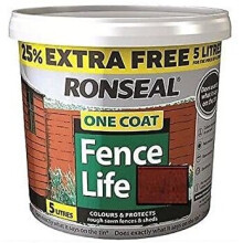 Ronseal 5L One Coat Fence Life Paint - Red Cedar