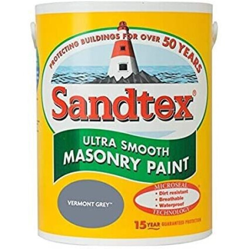 Sandtex Sandtex 2.5L Smooth Masonry Paint Vermont Grey