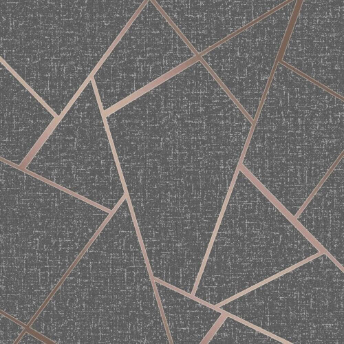 Fine Decor Fine Décor FD42283 Quartz Fractal Wallpaper, Copper