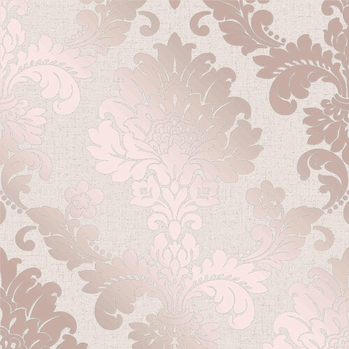 Fine Decor Fine Décor FD42204 Damask Quartz, Rose Gold