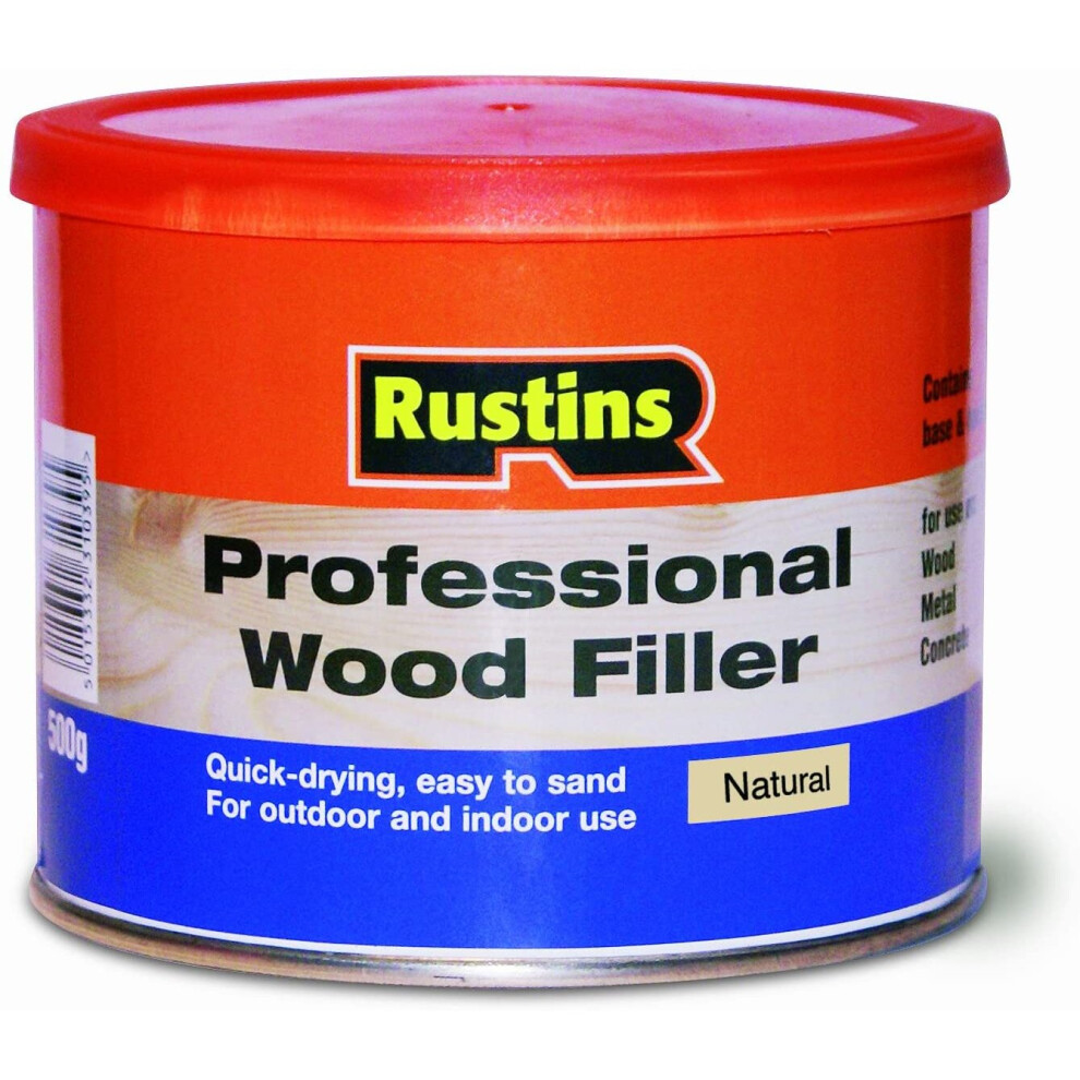 Rustins Professional Wood Filler - Natural 500g