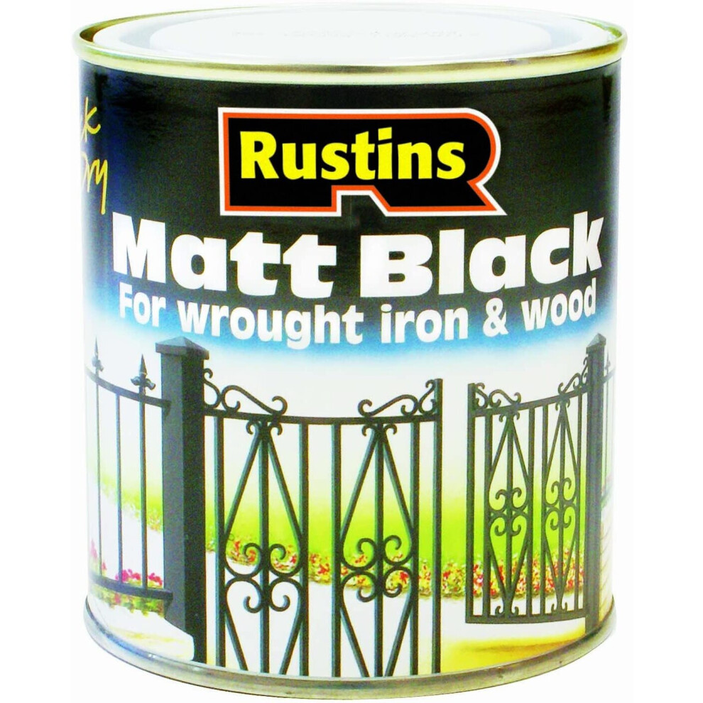 Rustins Quick Dry Paint Matt Black 500ml