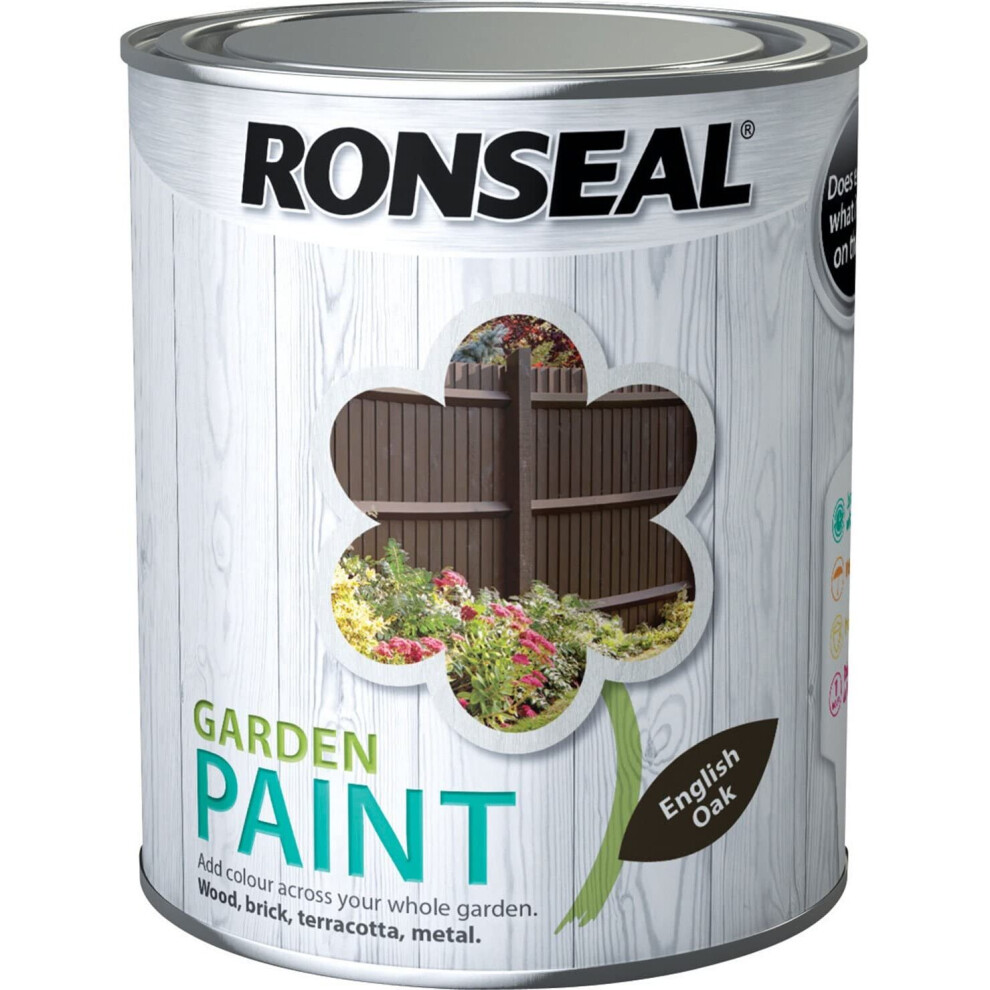 Ronseal Garden Paint English Oak 750Ml