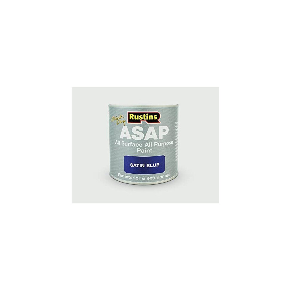 Rustins Asap All Purpose All Surface Satin Paint 250Ml Blue
