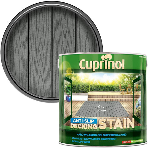 Cuprinol Cuprinol AntiSlip Decking Stain 2.5L City Stone