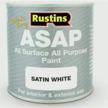 Rustins ASAP All Purpose All Surface Satin Paint White 500ml