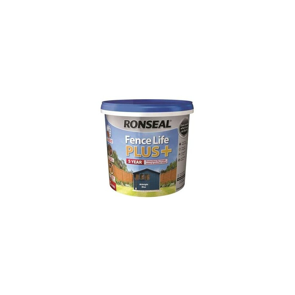 Ronseal 9L Uv Fence Life + Paint - Midnight Blue