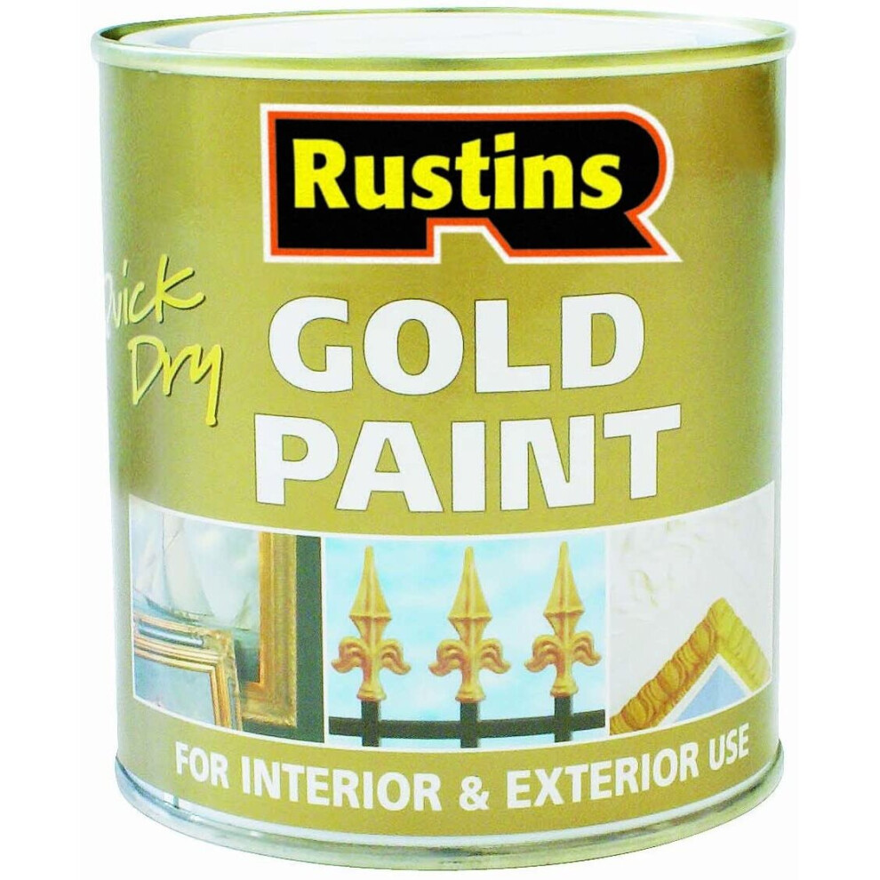 Rustins Quick Dry Gold Paint 500ml