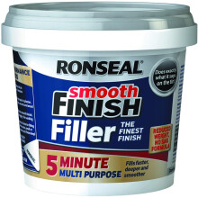 Ronseal Smooth Finish Filler 5 Minute Multi-Purpose 290ml – Lightweight, Non-Sag Rapid Gap Filler for Cracks & Holes (Up to 70mm)