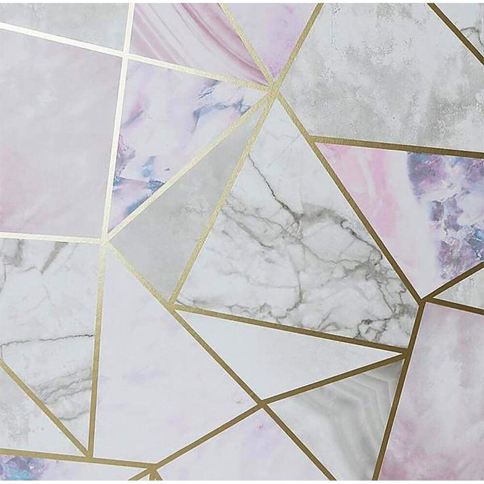 Arthouse Fragments Multicoloured Wallpaper Metallic Marble Geometric