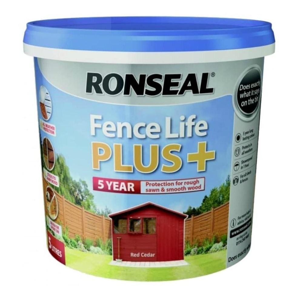Ronseal 9L Uv Fence Life + Paint - Red Cedar