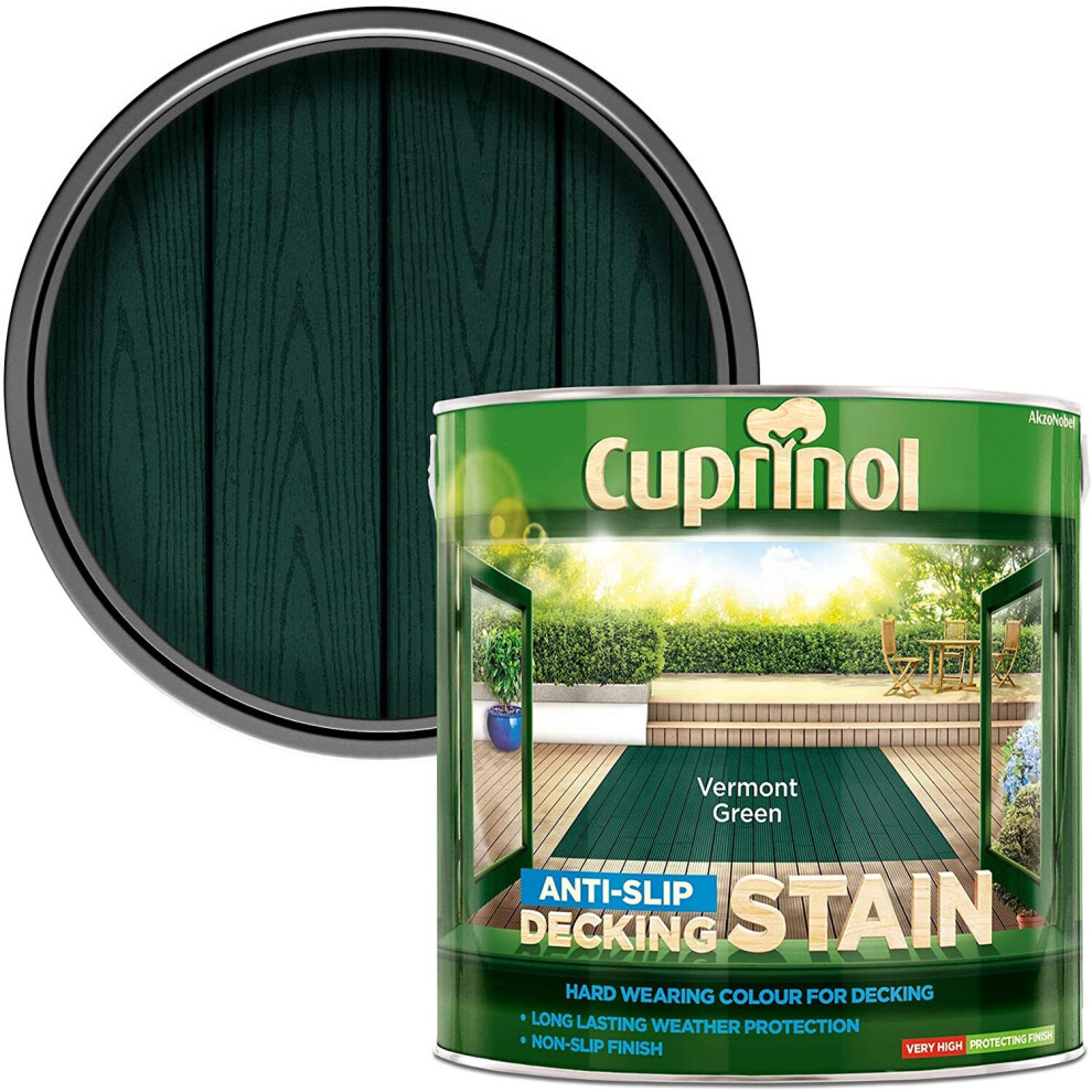 Cuprinol Antislip Decking Stain 2.5L Vermont Green