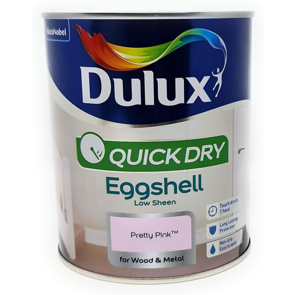 Dulux Quick Drying Eggshell 750ml Pretty Pink