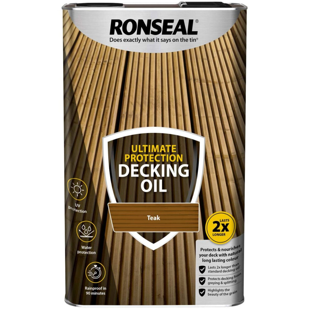 Ronseal Ultimate Protection Decking Oil Teak 5L