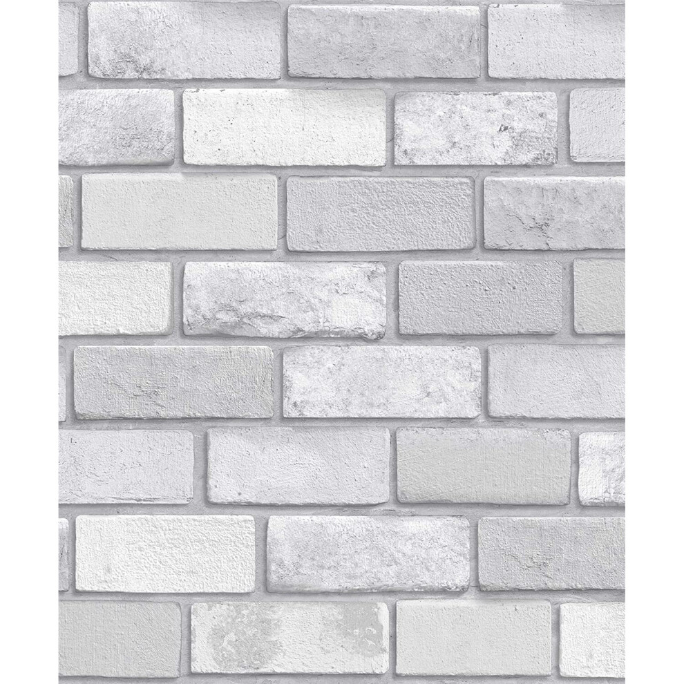 Arthouse Diamond Brick Silver Glitter Textured Vinyl walppaper Modern Wallpaper