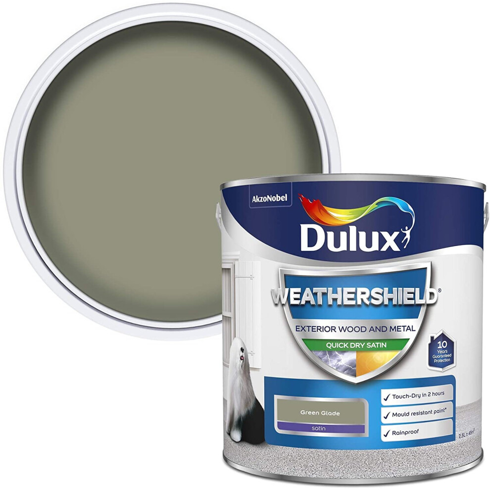 Dulux Weathershield Exterior Satin 2.5L Glade Green