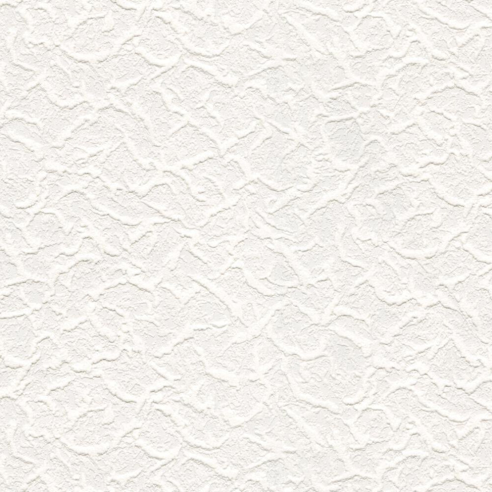 Belgravia Richmond Cracked Ice Pattern Paintable Embossed Vinyl Wallpaper 5830 - Thick Textured, 32Cm Repeat 5018323058283