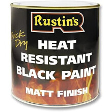 Rustins Heat Resistant Black Paint 500ml