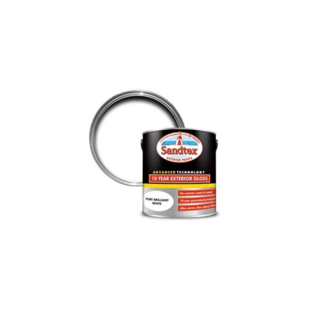 Sandtex 10 Year Exterior Gloss Pure Brilliant White 2.5L