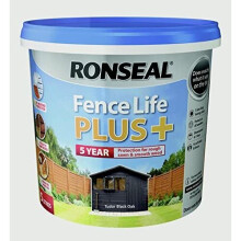 Ronseal 5L UV Fence Life + Paint - Tudor Black Oak