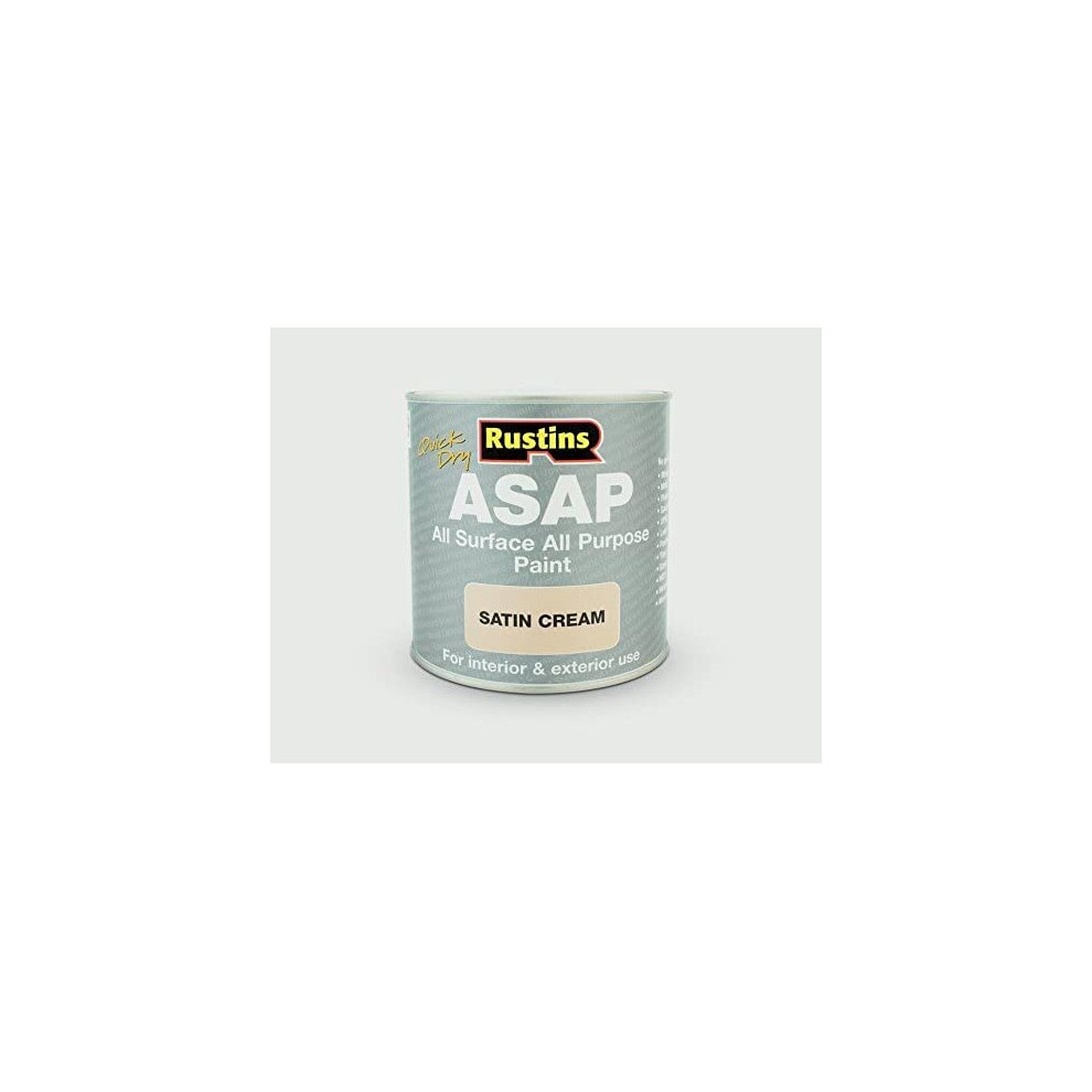 Rustins Asap All Purpose All Surface Satin Paint 250Ml Cream