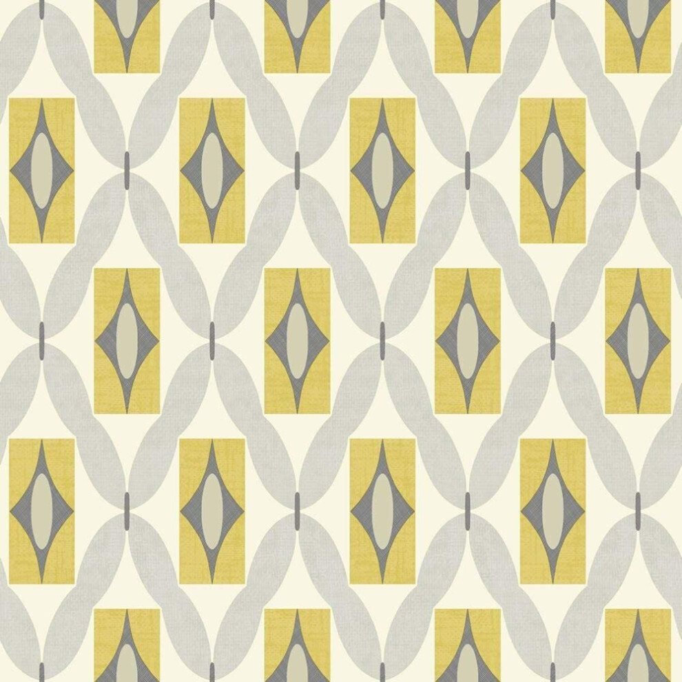 Arthouse Scandi Triangle Geoetric Triangle Shape Wallpaper - Yellow 908206