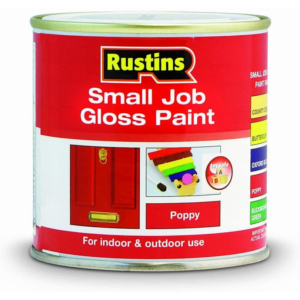 Rustins Small Job Gloss Paint Poppy 250ml