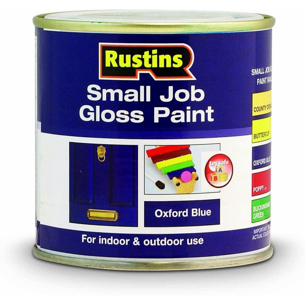 Rustins Small Job Gloss Paint Oxford Blue 250ml