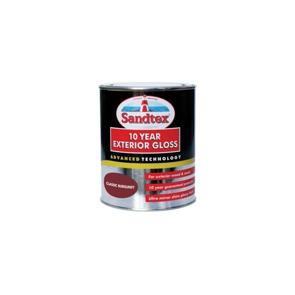Sandtex 10 Year Exterior Gloss Classic 750Ml Burgundy