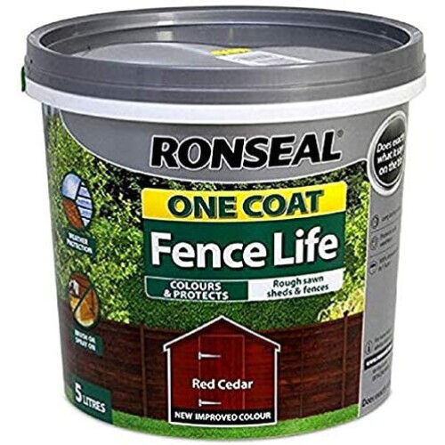 Ronseal 9L One Coat Fence Life Paint - Red Cedar