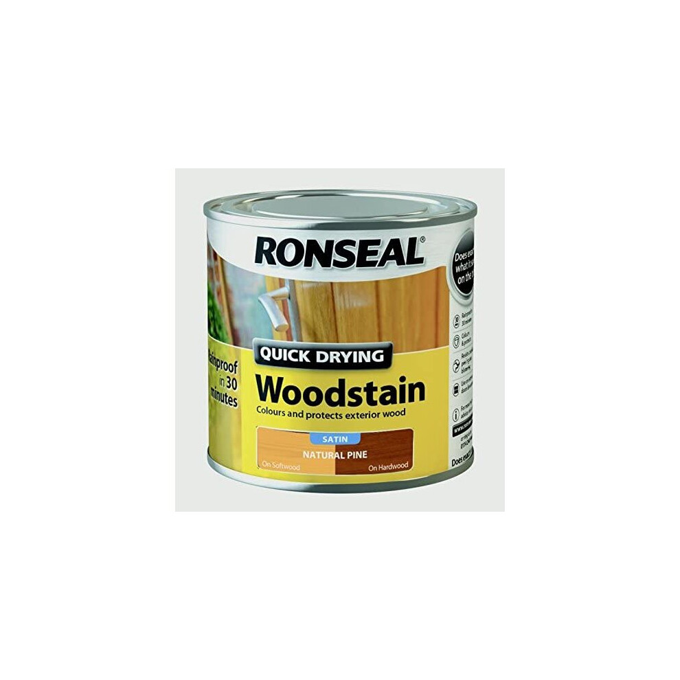 Ronseal Quick Dry Woodstain Satin Natural Pine 250Ml