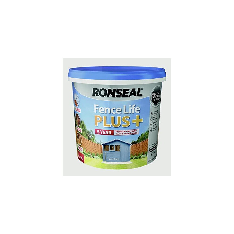 Ronseal 5L Uv Fence Life + Paint - Cornflower