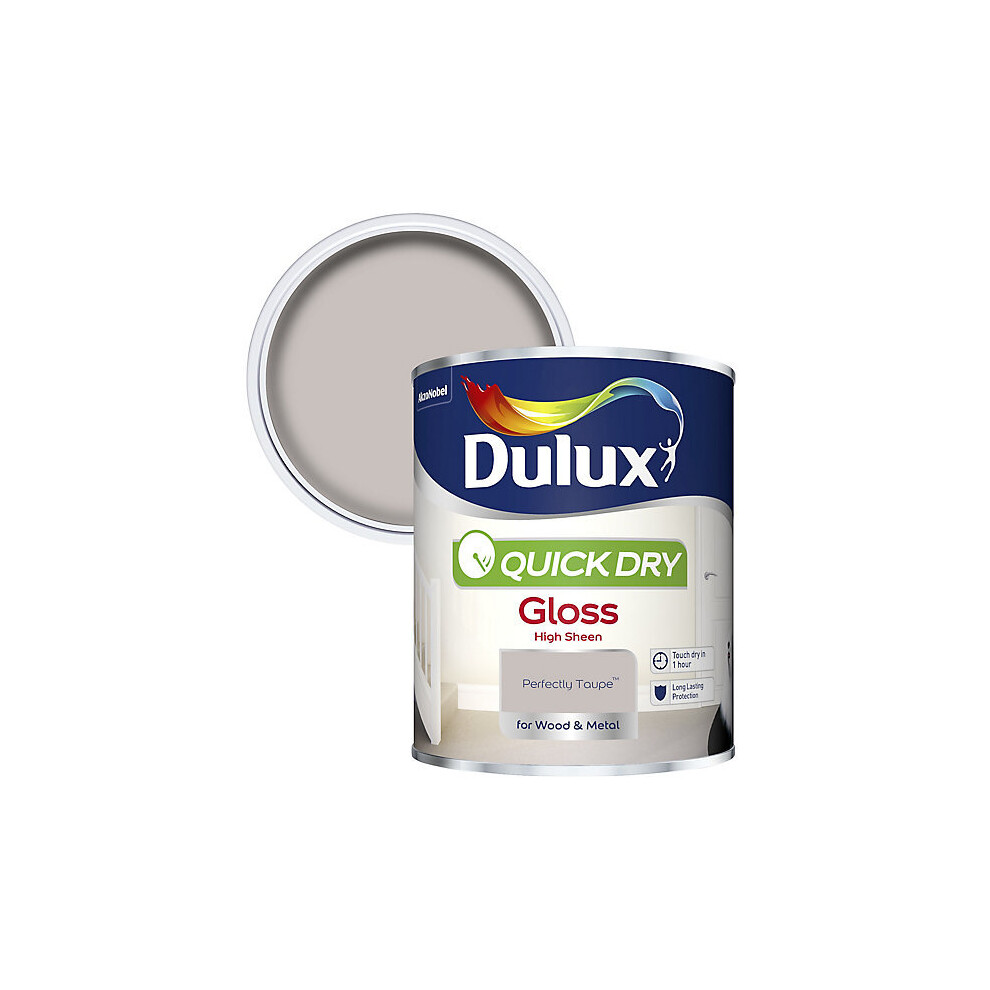 Dulux Quick Drying Gloss 750ml Perfectly Taupe