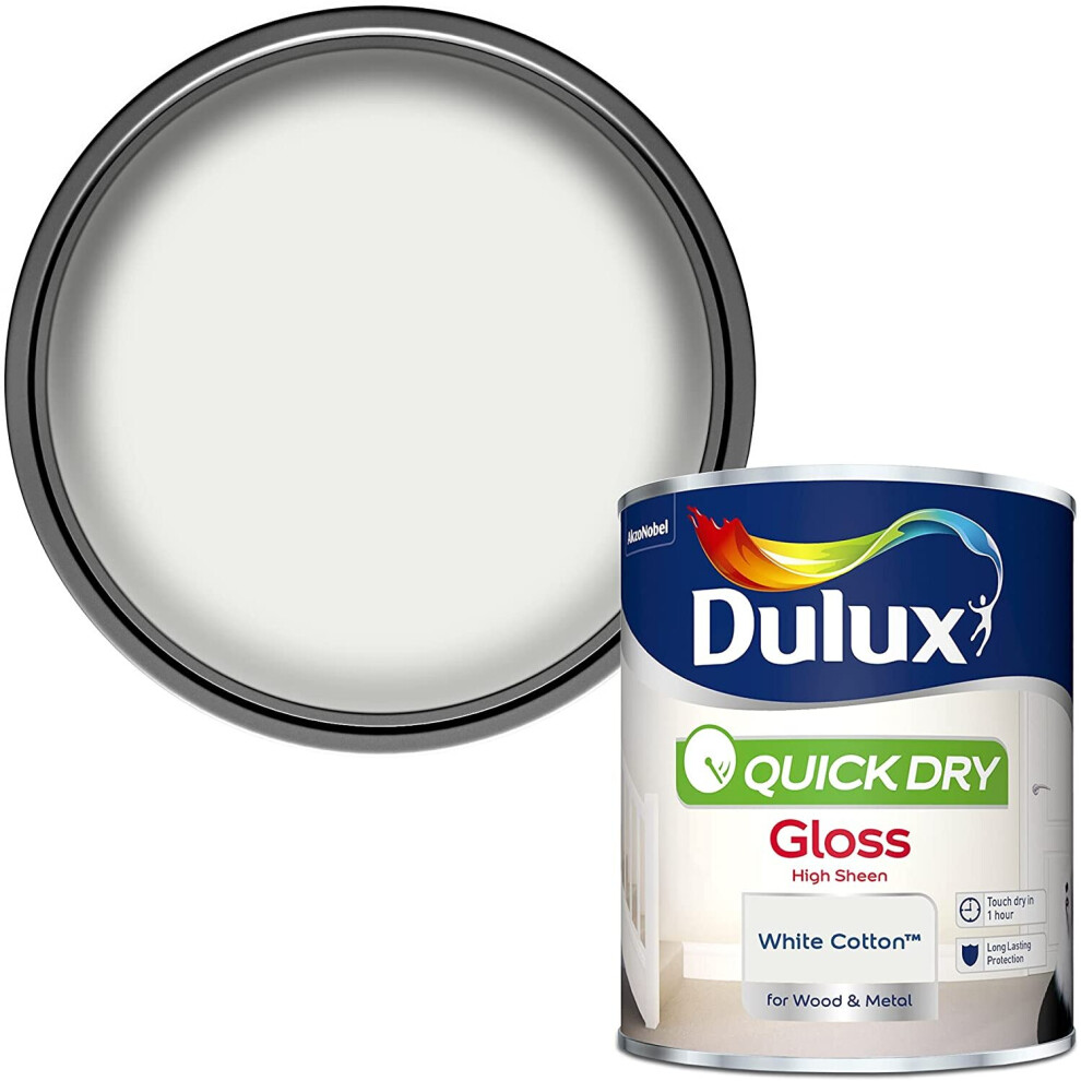 Dulux Quick Drying Gloss 750ml White Cotton